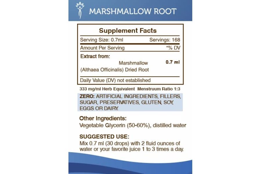 Tintura de raíz de malvavisco Extracto sin alcohol, gotas de hierbas de alta potencia, tintura hecha de malvavisco Althaea Officinalis promueve la digestión saludable y la salud del sistema respiratorio 4 oz - Image 4