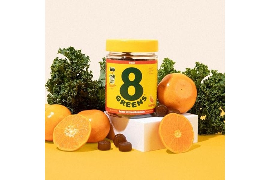 8Gomitas Greens Fiber Super Greens | Fibra, Salud Intestinal, Metabolismo. Salud digestiva, mejora el sistema inmunológico y la salud digestiva con 8 verdes reales - Fórmula sin OGM, gomitas, sabor a mandarina, 50 unidades - Image 5