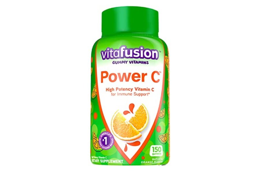 Gomitas de vitamina C Vitafusion Power C para apoyo inmunológico, sabor a naranja, 282 mg de vitamina C, la marca de vitaminas gomosas número 1 de Estados Unidos, suministro para 50 días, 150 unidades