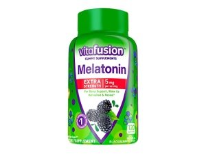 Vitafusion Vitaminas gomosas de melatonina extra fuertes, 5 mg, gomitas de 120 ct