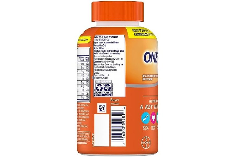ONE A DAY Multivitamínico diario completo para mujer con vitamina A, B, C, D y E, calcio y magnesio, apoyo a la salud inmune, 200 unidades - Image 9