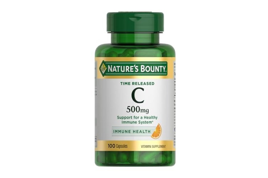 Nature's Bounty Vitamina C de liberación prolongada, apoyo inmunológico, suplemento vitamínico, 500 mg, 100 cápsulas