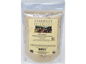Raíz de malvavisco Pwd Organic - Althaea officinalis, 4 oz, (Starwest Botanicals)