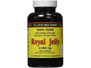Jalea real fresca liofilizada 100 % pura - 2000 mg YS Eco Bee Farms 75 cápsulas