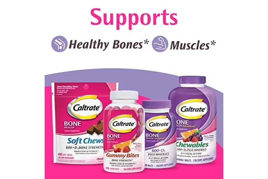 Caltrate 600 Plus D3 Tabletas suplementarias de calcio y vitamina D, suplementos para la salud ósea para adultos - 200 unidades - Image 5