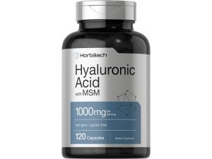 Ácido Hialurónico Horbäach con MSM | 1000 mg | 120 Cápsulas | Suplemento sin OGM y sin gluten | Fórmula biodisponible