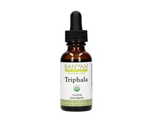 Extracto herbario líquido Triphala de Banyan Botanicals – Extracto orgánico de Triphala con Amla, Haritaki y Bibhitaki – para desintoxicación diaria, regularidad y rejuvenecimiento* – 1 oz. – Vegano de origen sostenible y sin OGM
