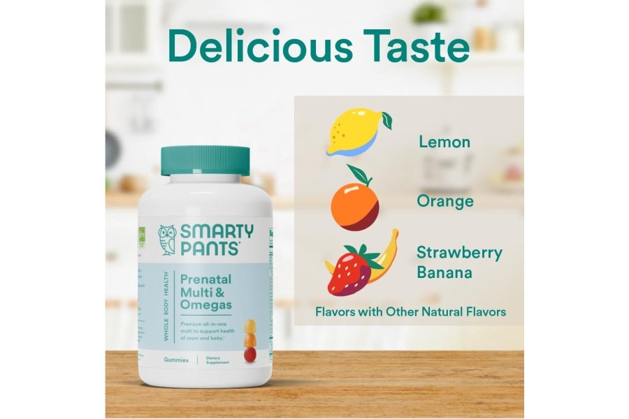 SmartyPants Vitaminas prenatales para mujeres, gomitas multivitamínicas: aceite de pescado omega 3 (EPA/DHA), biotina, metilfolato, vitamina D3, C, vitamina B12, B6, vitamina A, K y zinc, 120 unidades (suministro para 30 días) - Image 6