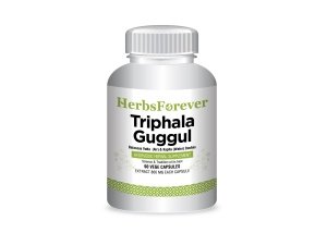 Herbsforever Triphala Guggulu – Formulación ayurvédica tradicional – Digestión saludable – 90 cápsulas vegetales – 800 mg cada una