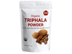 Iyasa Holistics Triphala en polvo orgánico, superalimento ayurveda, desintoxicación corporal natural, limpiador intestinal, laxante a base de hierbas, 4 onzas 4.13 oz