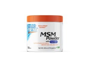 Doctor's Best MSM en polvo con OptiMSM, sin OGM, vegano, sin gluten, sin soja, 250 gramos