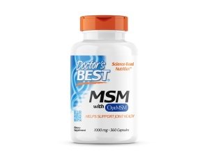 Doctor's Best MSM con OptiMSM, soporte para las articulaciones, sistema inmunológico, función antioxidante y generadora de proteínas, sin OGM, sin gluten, 1000 mg, 360 cápsulas