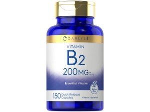 Carlyle Vitamina B-2 | Riboflavina | 200 mg | 150 unidades | Suplemento esencial vegetariano, sin OGM y sin gluten