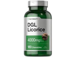 Horbäach DGL Regaliz Comprimidos Masticables | 4000 mg | 180 unidades | Vegetariano y sin OGM | Extracto de raíz de regaliz desglicirricinado