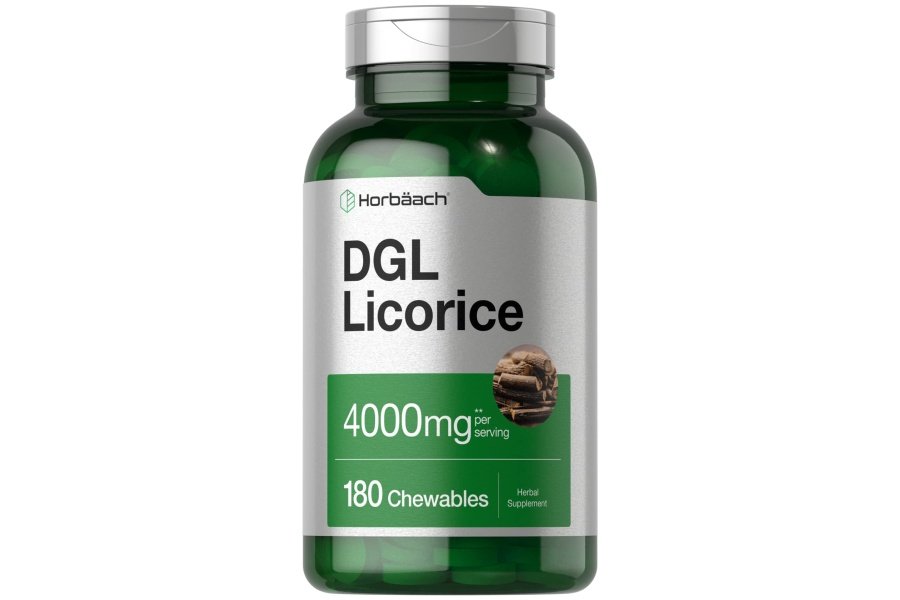 Horbäach DGL Regaliz Comprimidos Masticables | 4000 mg | 180 unidades | Vegetariano y sin OGM | Extracto de raíz de regaliz desglicirricinado