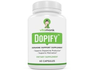 VitaMonk Dopify Suplemento de dopamina potenciador de dopamina con monofosfato de uridina, mucuna pruriens, L-teanina, tirosina y más, sin rellenos artificiales, solo alimento para el cerebro, 60 cápsulas