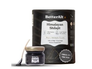 Better Alt BetterAlt Resina Shilajit pura del Himalaya de alta potencia para hombres y mujeres | 75 porciones para aumentar la energía y respaldar el sistema inmunológico, más de 85 minerales traza, más del 75 % de ácido fúlvico, con informe de prueba de laboratorio, 400 mg