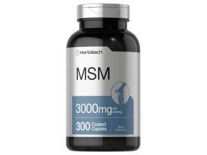 Suplemento Horbäach MSM | 3000 mg | 300 comprimidos recubiertos | Metilsulfonilmetano con calcio | Vegetariano, sin OGM, sin gluten