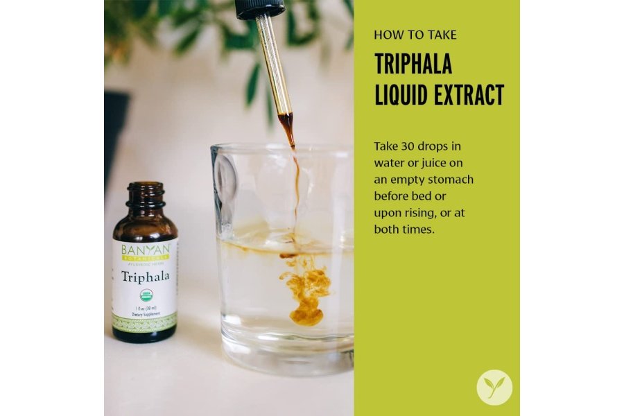 Extracto herbario líquido Triphala de Banyan Botanicals – Extracto orgánico de Triphala con Amla, Haritaki y Bibhitaki – para desintoxicación diaria, regularidad y rejuvenecimiento* – 1 oz. – Vegano de origen sostenible y sin OGM - Image 7