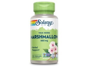 Solaray Raíz de malvavisco 480 mg Función respiratoria saludable y apoyo a la digestión Sin OGM y vegano 100 cápsulas vegetales