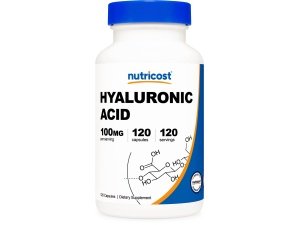 Nutricost Cápsulas de ácido hialurónico 100 mg, 120 cápsulas vegetarianas - Sin gluten, sin OGM