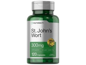Horbäach Cápsulas de Hierba de San Juan 300 mg | 120 unidades | Sin OGM, sin gluten | Extracto de hierbas