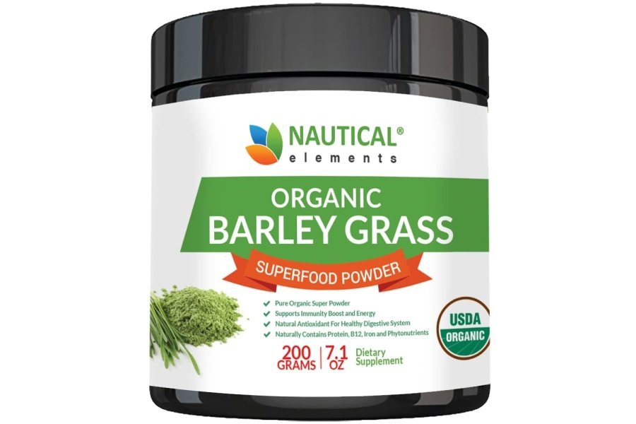 Polvo de hierba de cebada - Polvo de hierba de cebada orgánica certificada por el USDA - Sin OGM, vegano y no irradiado - Rico en antioxidantes, proteínas, fibra, minerales, clorofila, aminoácidos y proteínas - 200 gramos