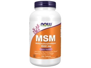 Suplementos de NOW Foods, MSM (metilsulfonilmetano) 1500 mg, respalda la salud del cartílago*, la salud de las articulaciones*, 200 tabletas