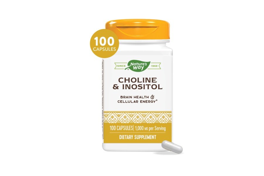 Nature's Way Colina e Inositol - 1000 mg - Apoya la salud cerebral y la energía celular* - Suplemento de bitartrato de colina - Sin gluten - 100 cápsulas - Image 4