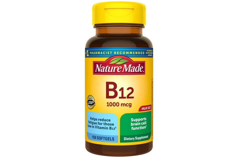 Nature Made Vitamina B12 1000 mcg, suplemento dietético para apoyar el metabolismo energético, 150 cápsulas blandas, suministro para 150 días