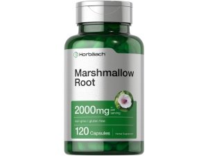 Cápsulas de raíz de malvavisco Horbäach | 2000 mg | 120 unidades | Sin OGM y sin gluten | Extracto de hierbas tradicionales