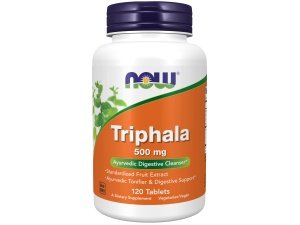 Suplementos de NOW Foods, Triphala 500 mg, combinación de Harada, Amla y Behada, 120 tabletas