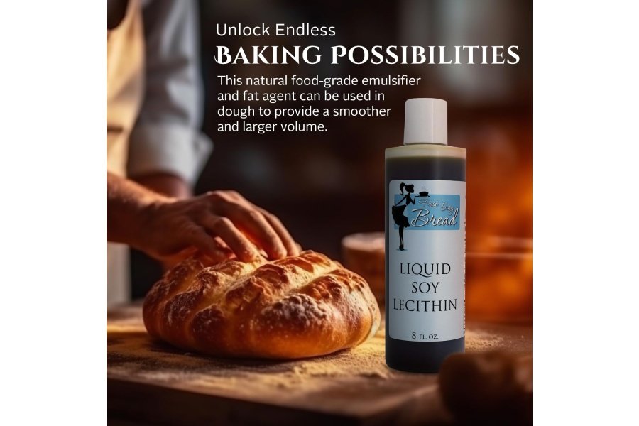 Líquido de lecitina de soja Fast Easy Bread (8 oz) | Fácil de usar | Disponible en botella exprimible que no ensucia | Emulsionante natural de grado alimentario | Mejora la textura de la masa y la distribución de ingredientes. - Image 6