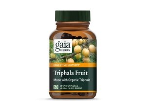 Gaia Herbs Triphala Fruit - Apoya la salud digestiva - Limpia suavemente su sistema* - con Amla Fruit, Belleric Myrobalan y Chebulic Myrobalan - 60 cápsulas veganas (suministro para 30 días)