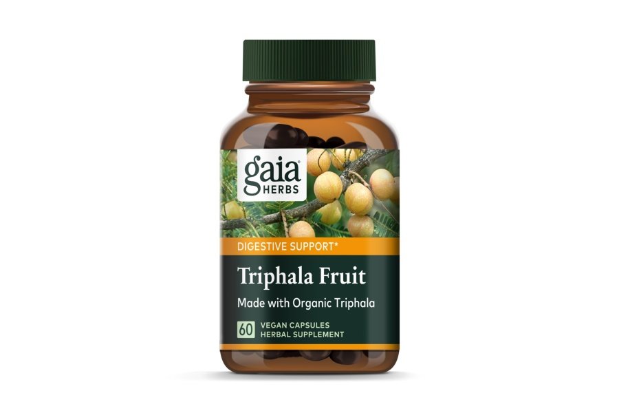 Gaia Herbs Triphala Fruit - Apoya la salud digestiva - Limpia suavemente su sistema* - con Amla Fruit, Belleric Myrobalan y Chebulic Myrobalan - 60 cápsulas veganas (suministro para 30 días)