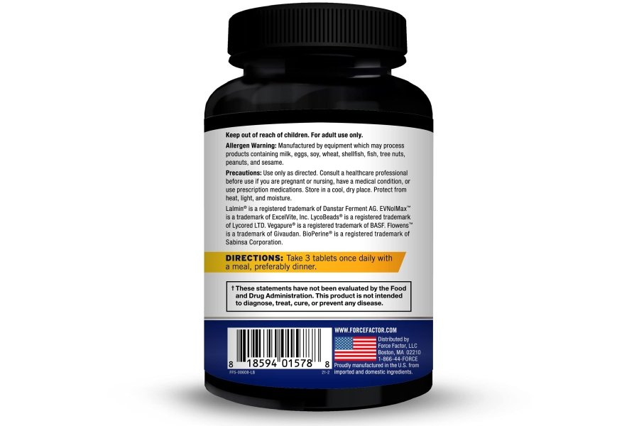 FORCE FACTOR Prostate Advanced, Suplemento de salud para hombres para reducir los viajes nocturnos al baño, alivio de la vejiga y la orina, con Saw Palmetto, Beta-Sitosterol, 180 tabletas (paquete de 1) - Image 3