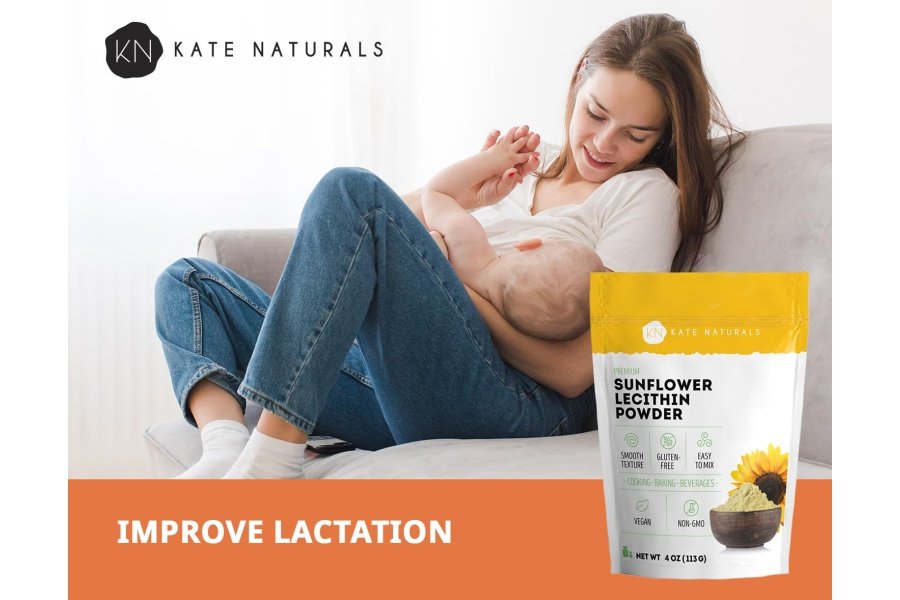 Kate Naturals Lecitina de girasol en polvo para hornear pan, gomitas, cocinar (4 oz) 100% natural, sin gluten, sin OGM, sustituto de lecitina en polvo para vitamina C liposomal, suplemento de lactancia - Image 5