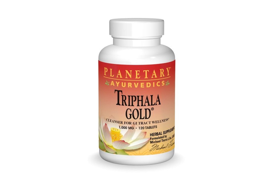 Planetary Herbals Triphala Gold 1000 mg ayurvédico extra fuerte - 120 tabletas