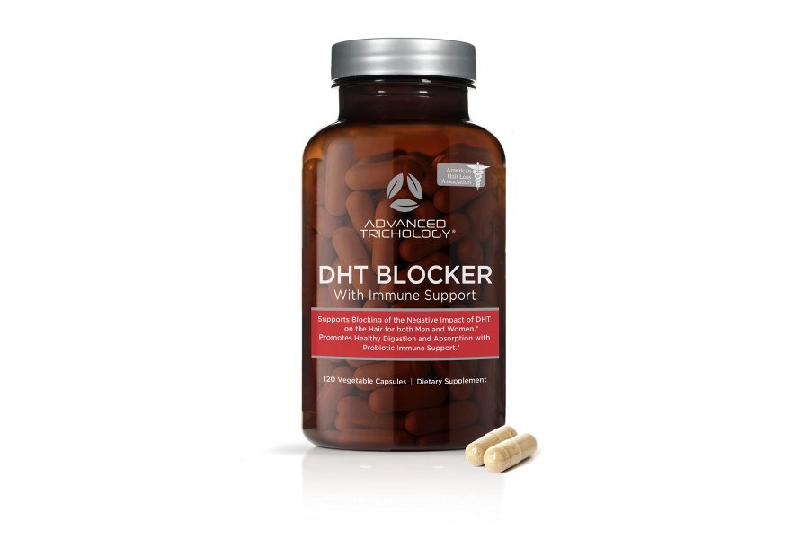 DHT BLOCKER - Suplemento para el crecimiento del cabello para adelgazamiento genético para hombres y mujeres | Aprobado* por la Asociación Estadounidense de Pérdida del Cabello | Garantizado, Respaldado por 20 Años de Experiencia en Clínicas de Tratamiento de Caída del Cabello