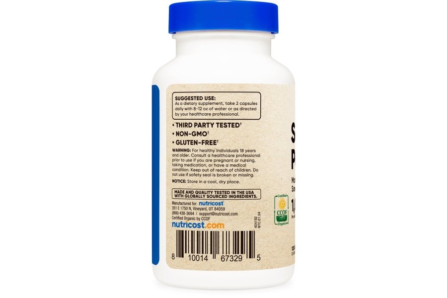 Nutricost Saw Palmetto 1000 mg, 120 cápsulas - Certificado CCOF hecho con Saw Palmetto orgánico, apto para vegetarianos, 60 porciones, 500 mg por cápsula, sin gluten - Image 4