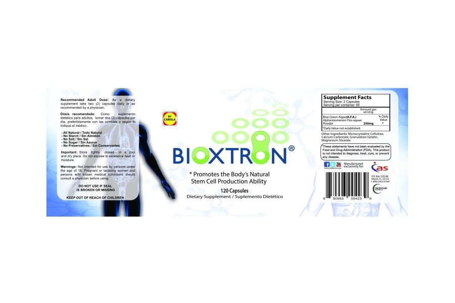 Bioxtron Natural AFA Suplemento de células madre - Apoyo a las articulaciones y dolor muscular - Apoyo al sistema inmunológico - Espirulina de alga verde azul natural - 120 cápsulas - Image 2