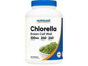 Nutricost Chlorella Cápsulas 500 mg, 240 Cápsulas Vegetarianas - Sin OGM y Sin Gluten