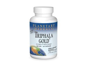 Planetary Herbals Triphala Gold 550 mg, limpiador para el bienestar del tracto gastrointestinal, 60 cápsulas vegetarianas