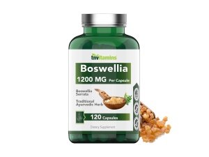 tnvitamins Cápsulas de extracto de hierbas de Boswellia Serrata | 1200 MG/Cápsula (120 Cápsulas) | Suplemento de apoyo conjunto* | Hierba ayurvédica: Olibanum indio/incienso