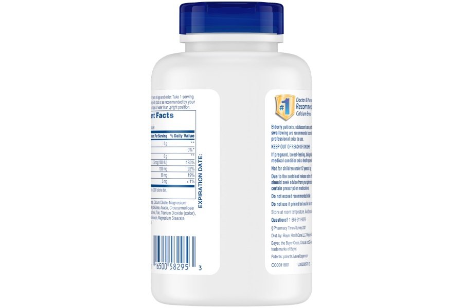 Citracal de liberación lenta 1200, 1200 mg de citrato de calcio y carbonato de calcio con 25 mcg (1000 UI) de vitamina D3, apoyo a la salud ósea, suplemento de calcio para mayores de 12 años, tomar una vez al día, 185 unidades - Image 7