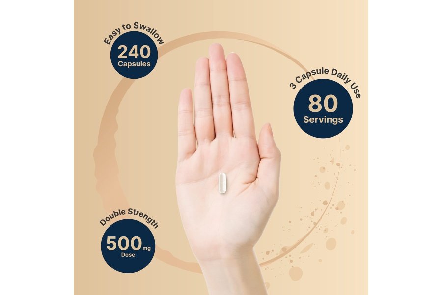 Suplemento de fosfatidilserina ultra fuerte 500 mg por porción, 240 cápsulas | Sin soja, derivado de la lecitina de girasol – Apoya la salud cognitiva y la función cerebral – Sin OGM - Image 4