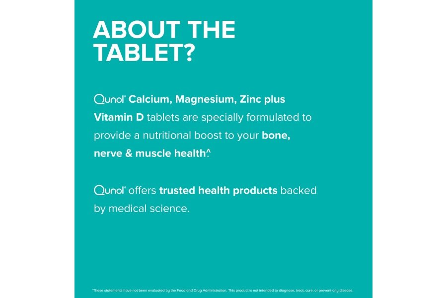 Qunol Calcium 3 en 1 tabletas con calcio, magnesio y zinc para apoyo inmunológico, suplemento de salud ósea, nerviosa y muscular, 270 unidades - Image 5