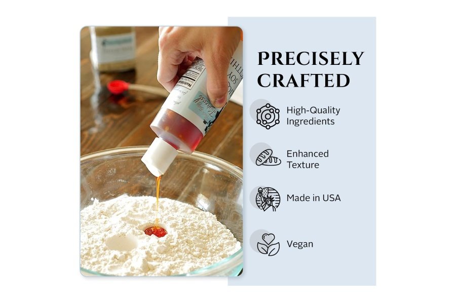 Líquido de lecitina de soja Fast Easy Bread (8 oz) | Fácil de usar | Disponible en botella exprimible que no ensucia | Emulsionante natural de grado alimentario | Mejora la textura de la masa y la distribución de ingredientes. - Image 3