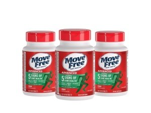 Move Free Advanced Glucosamina Condroitina MSM Suplemento de soporte para articulaciones, soporta movilidad, comodidad, fuerza, flexibilidad y huesos, 120 unidades (paquete de 3)