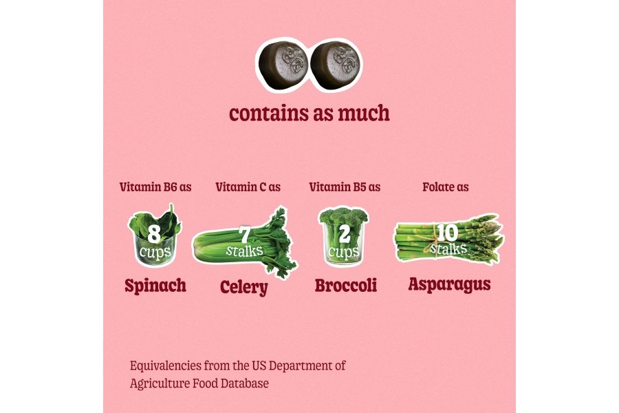 8Greens Daily Greens Gummies - Refuerzo de superalimento, energía y apoyo inmunológico, hecho con verdes reales, polvo verde, vitamina C, B12, espirulina - manzana, 50 unidades - Image 6